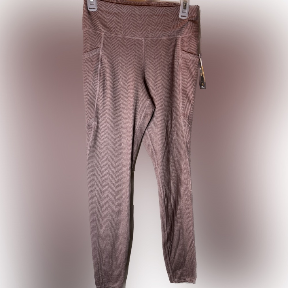 Avia mauve color leggings with pockets size small NWT